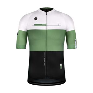 GOBIK Cyklistický dres s krátkym rukávom - CX PRO 2.0 - čierna/biela/zelená