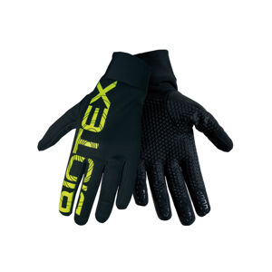 BIOTEX Cyklistické rukavice dlhoprsté - THERMAL TOUCH GEL - žltá/čierna S