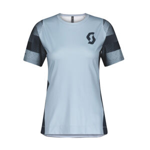 SCOTT Cyklistický dres s krátkym rukávom - TRAIL VERTIC LADY - modrá S