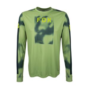 FOX Cyklistický dres s dlhým rukávom letný - RANGER TAUNT - zelená M