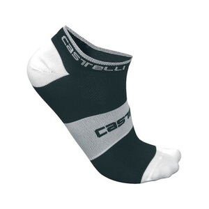 CASTELLI Cyklistické ponožky členkové - LOWBOY - biela/čierna