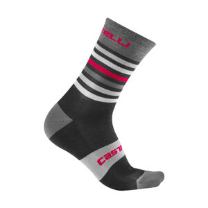 CASTELLI Cyklistické ponožky klasické - GREGGE 15 - červená/čierna