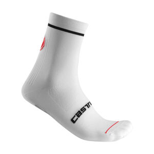 CASTELLI Cyklistické ponožky klasické - ENTRATA 9 - biela