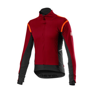 CASTELLI Cyklistická zateplená bunda - ALPHA RoS 2 - bordová