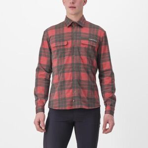 CASTELLI košeľa - UNLIMITED FLANNEL - červená 3XL