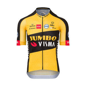 AGU Cyklistický dres s krátkym rukávom - JUMBO-VISMA 2021 - žltá/čierna 3XL
