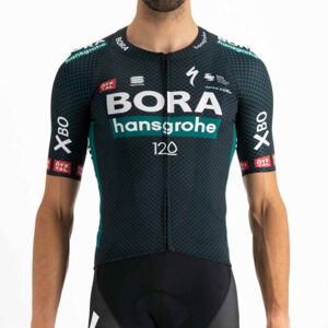 SPORTFUL Cyklistický dres s krátkym rukávom - BORA HANSGROHE 2021 - zelená/čierna