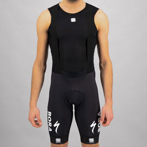 SPORTFUL Cyklistické nohavice krátke s trakmi - BORA HANSGROHE 2021 - čierna 3XL