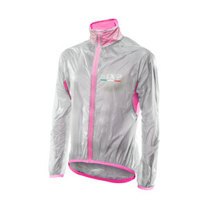 SIX2 Cyklistická vetruodolná bunda - GHOST - transparentná/ružová 2XL