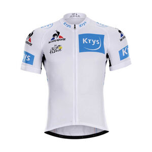 BONAVELO Cyklistický dres s krátkym rukávom - TOUR DE FRANCE  - biela XL