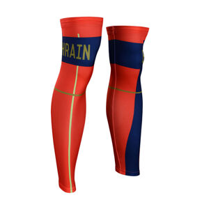 BONAVELO Cyklistické návleky na nohy - BAHRAIN MERIDA 2019 - modrá/červená S