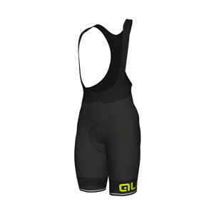 ALÉ Cyklistické nohavice krátke s trakmi - CORSA - žltá/čierna L