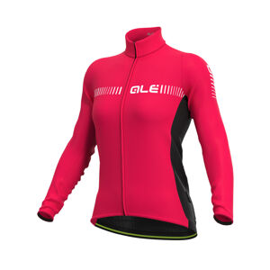 ALÉ Cyklistický dres s dlhým rukávom zimný - FUTURE RACE LADY WNT - ružová XS