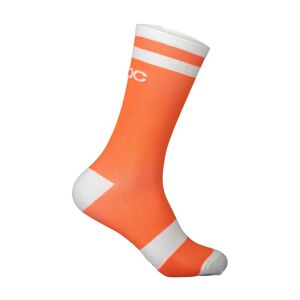 POC Cyklistické ponožky klasické - LURE MTB - biela/oranžová