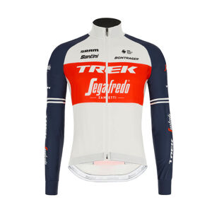 SANTINI Cyklistická vetruodolná bunda - TREK SEGAFREDO 2021 - červená/biela/modrá