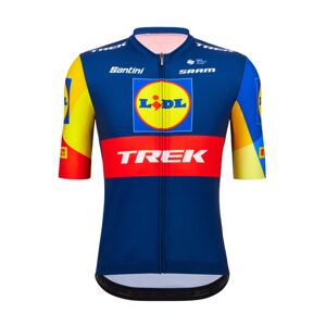 SANTINI Cyklistický dres s krátkym rukávom - LIDL TREK 2024 - modrá
