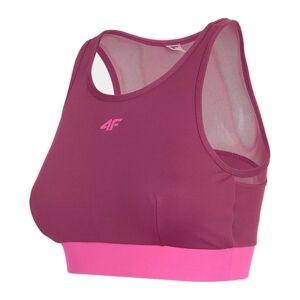 4F-SPORTS BRA-H4Z20-STAD011-60S-BURGUNDY Červená L