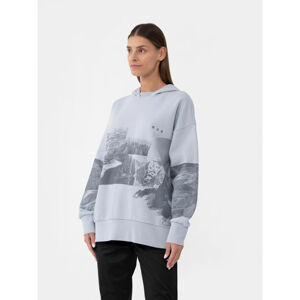 4F-WOMENS SWEATSHIRT BLD013-34S-LIGHT BLUE Modrá XL