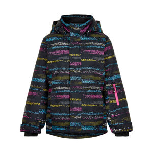 COLOR KIDS-GIRLS Ski jacket AOP, AF 10.000,phantom Čierna 128