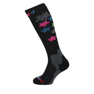 BLIZZARD-Viva Flowers ski socks junior,black/flowers Čierna 33/35
