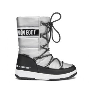 MOON BOOT-Girl Quilted Jr silver/black Strieborná 38
