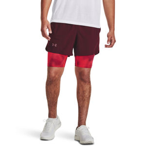 UNDER ARMOUR-UA LAUNCH 5 inch 2-IN-1 SHORT-MRN Červená XL